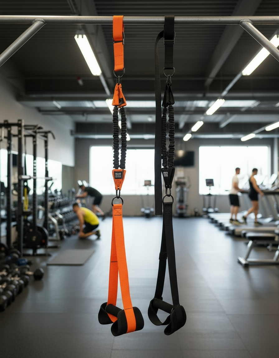 Pull Up Resistance Bands Set with Foot Support