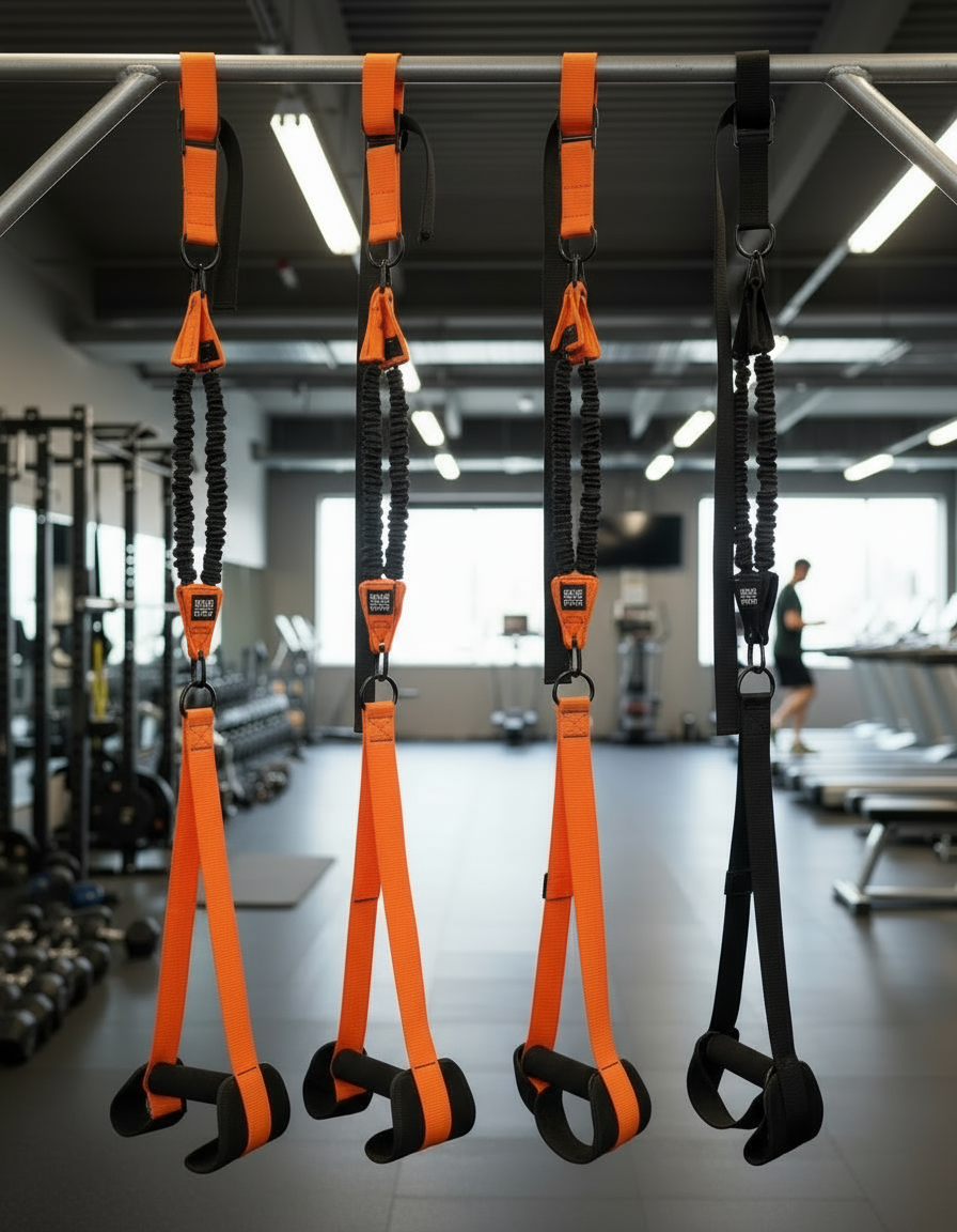 Pull Up Resistance Bands Set with Foot Support