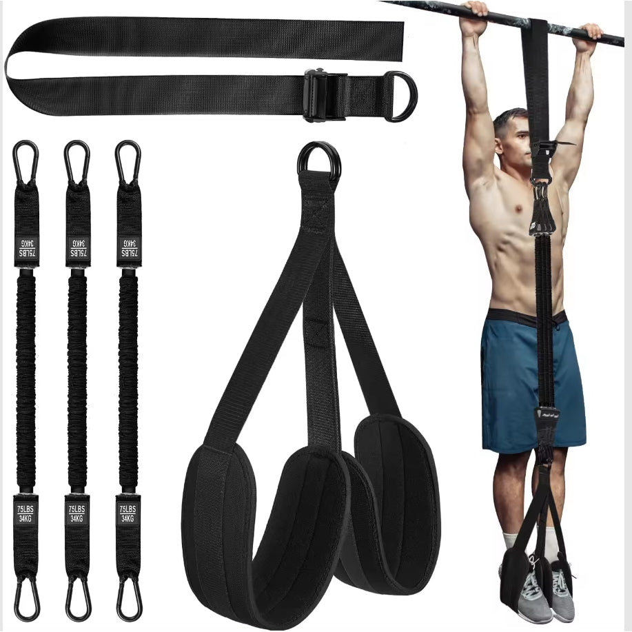 Pull Up Assist Bands with Feet Support – Heavy Duty Resistance Bands for Pull Up Bar Training