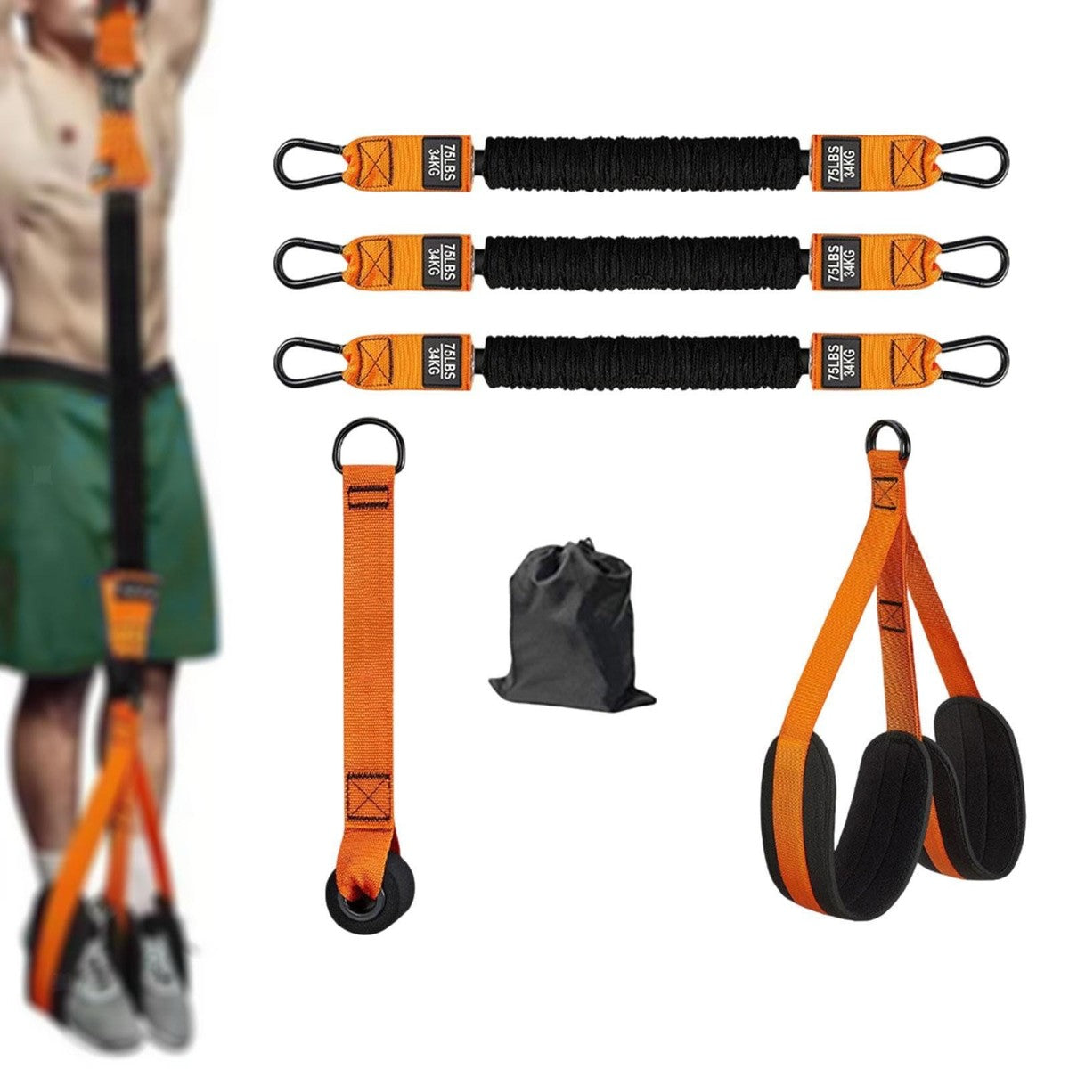 Pull Up Assist Bands with Feet Support – Heavy Duty Resistance Bands for Pull Up Bar Training